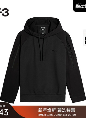 Y-3/Y3山本耀司2025秋冬新品男女同款休闲时尚抽绳连帽卫衣JY4553