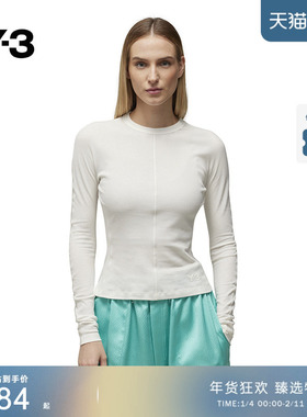 Y-3/Y3山本耀司秋冬季女士休闲T恤圆领套头修身长袖IV7754