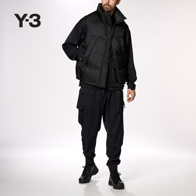Y3男士时尚休闲立领羽绒马甲
