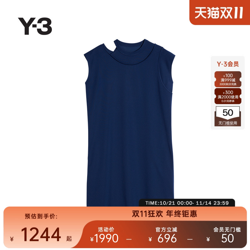 Y-3/Y3山本耀司2025春夏新品女士时尚休闲中长款连衣裙JM3223