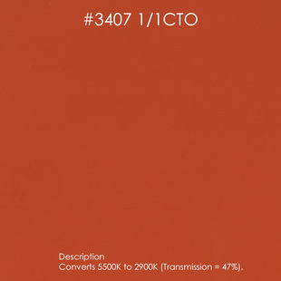 ROSCO 正品摄影色片色纸色温片 24*24CM FULL CTO 1/1 #3407