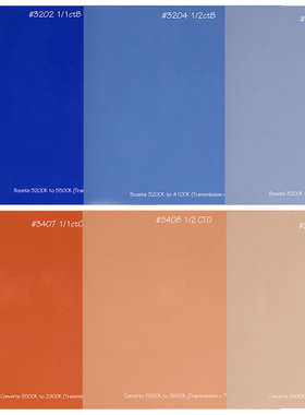 ROSCO正品摄影色片 色纸色温片 24*24CM 1/1 1/2 1/4 CTO CTB系列