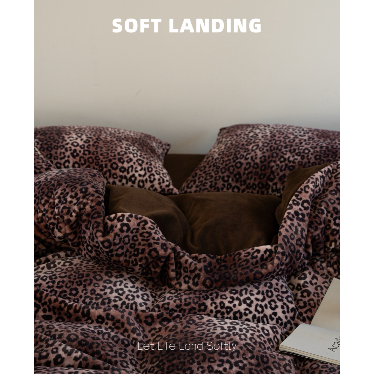 SOFT LANDING | 复古野性豹纹牛奶绒四件套秋冬保暖加厚被套床单