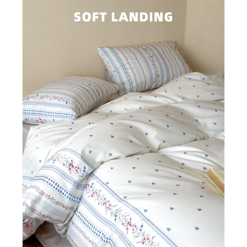 SOFT LANDING | 韩系碎花60S水洗棉四件套复古纯棉床单被套床品