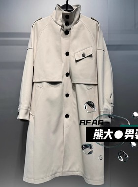 B1BEG1251太平鸟男装2026春季新款B1BEG1251K2长款立领风衣  1699