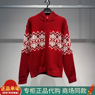 B2EAG1128太平鸟男装2026春季新款B2EAG112816新年针织毛开衫 999