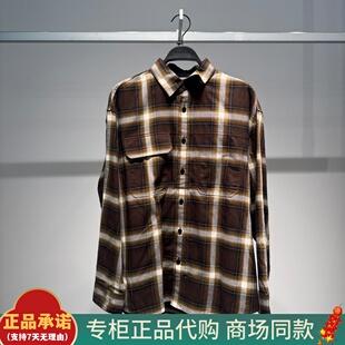 B2CHF3224太平鸟男装2025秋季新款宽松格子休闲百搭外穿式衬衫599