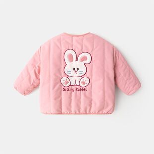 儿童加绒棉服冬装新款男女童夹棉加厚外套冬季婴幼儿宝宝保暖棉衣