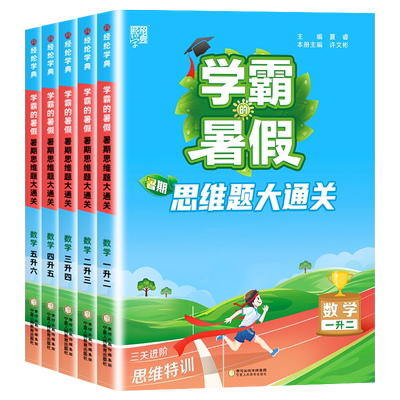 经纶学典学霸的暑假思维大通关衔接作业一二三四五六年级上下册人教通用北师苏教版数学总复习预习专项练习册寒暑假作业一本通