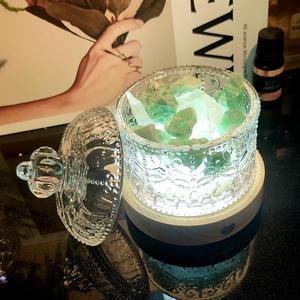 皇冠香薰精油扩香水晶石原石家用持久无火香薰摆件卧室助睡眠夜灯