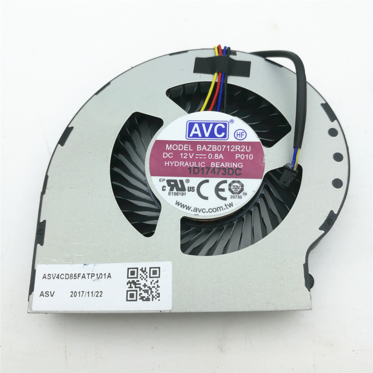 原装 AVC BAZB0712R2U 12V 0.8A P010 4线PWN 一体机CPU散热风扇