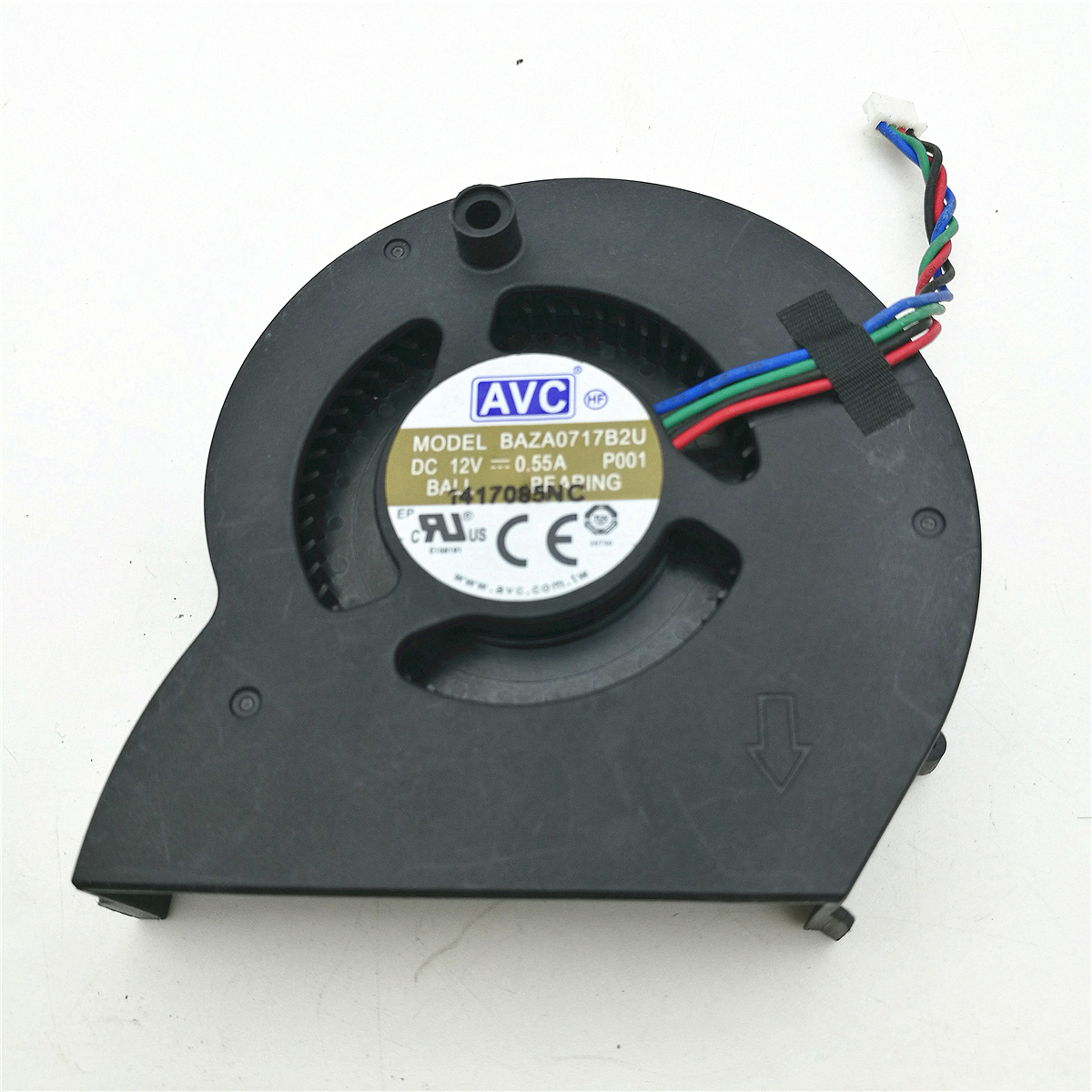 原装 AVC BAZA0717B2U 12V 0.55A P001 4线PWM 一体机散热CPU风扇