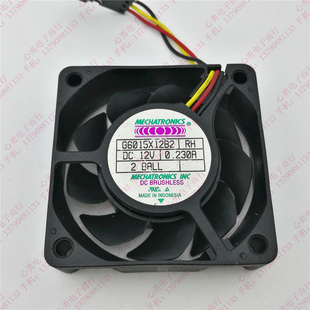 G6015X12B2 12V 0.23A 3线散热风扇6CM 正品 6015 MECHATRONICS
