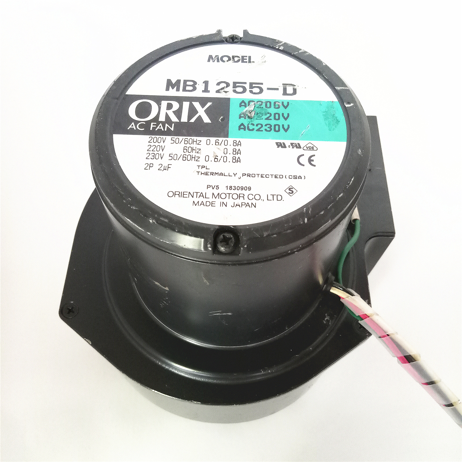 原装日本ORIX/东方 MB1255-D AC200 AC220 AC230V 进口大风鼓风机
