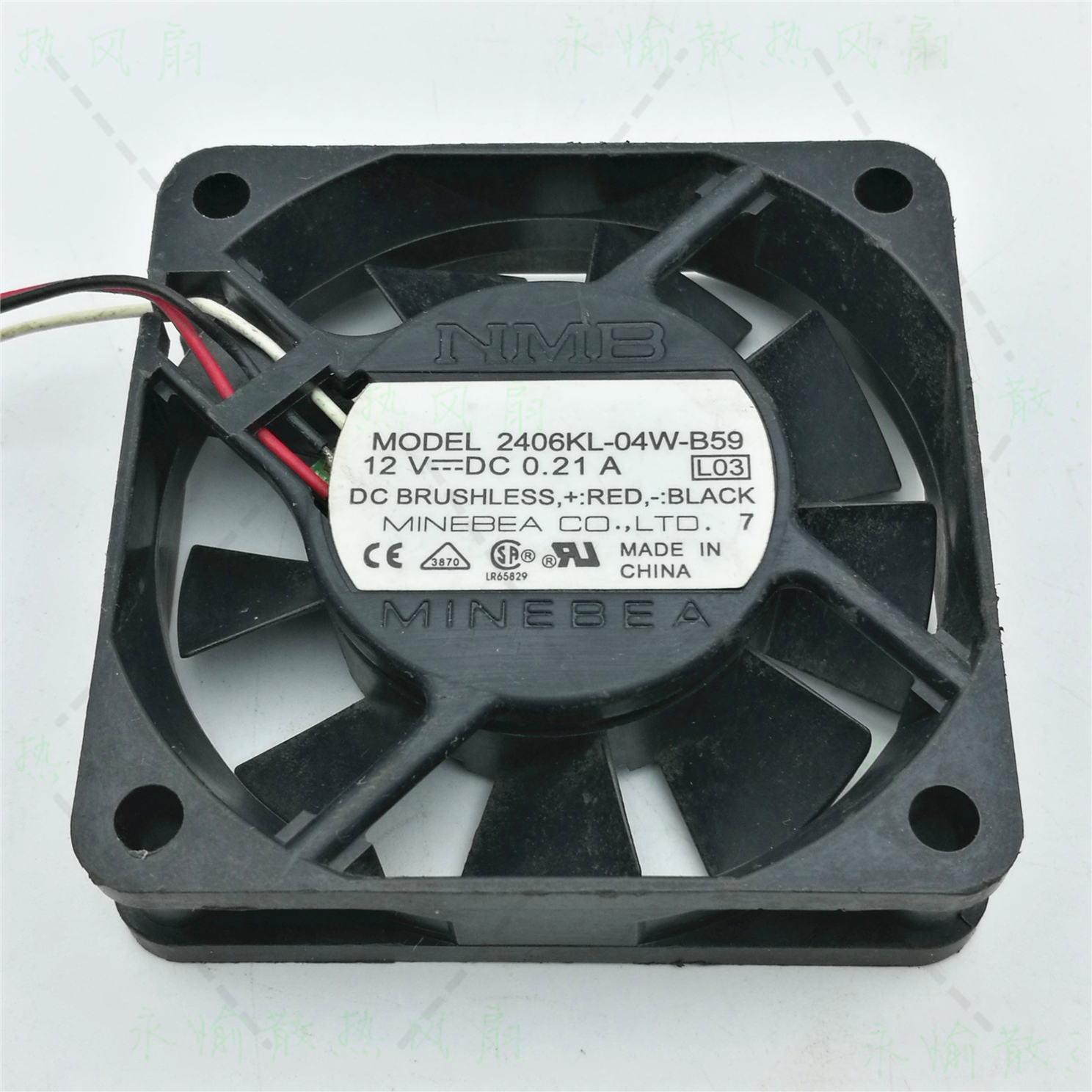 原装 NMB 2406KL-04W-B59 6015 12V 0.21A 6CM 电源 设备散热风扇