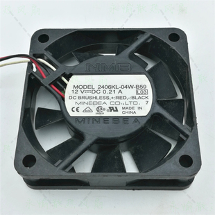 12V 设备散热风扇 2406KL 电源 6CM 0.21A 6015 B59 04W NMB 原装