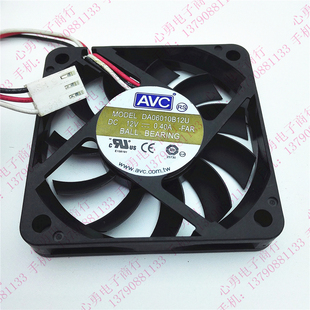 12V DA06010B12U 0.40A 3线双滚珠电源风扇 6010 原装 CPU风扇 AVC