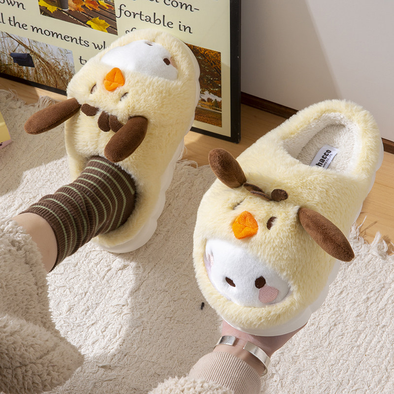 帕恰狗可爱棉拖鞋冬季2024新款