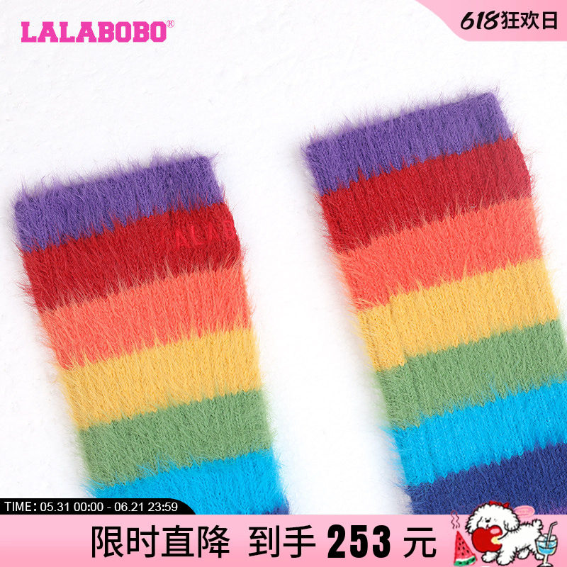 LALABOBO春夏新品款潮流街头美式可爱时尚毛毛手套女|LBCD-WQSY13