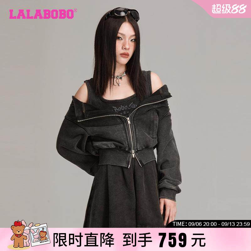 LALABOBO2024秋季新款短款连衣裙
