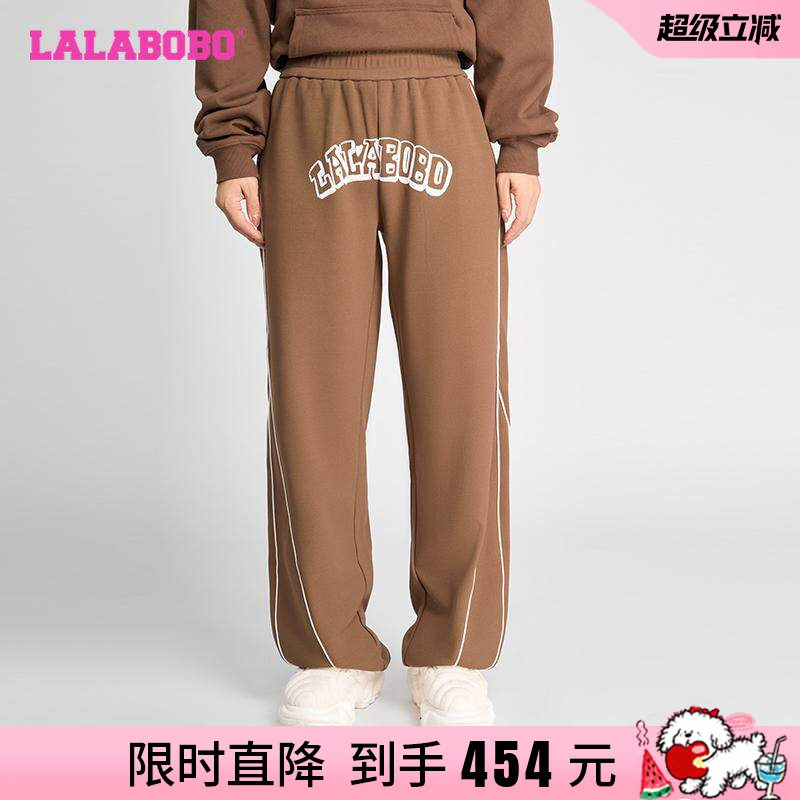 LALABOBO秋季新款美式复古卫裤