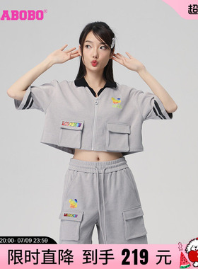 LALABOBO春季新品款可爱时尚彩虹polo短袖T恤女|LBCB-WSDT44