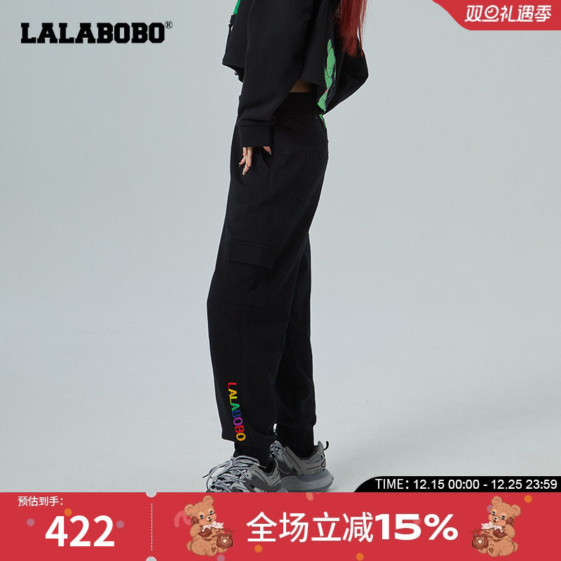 LABO香蕉运动裤印花刺绣休闲裤