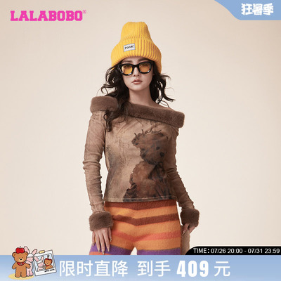 LALABOBO长袖T恤复古休闲