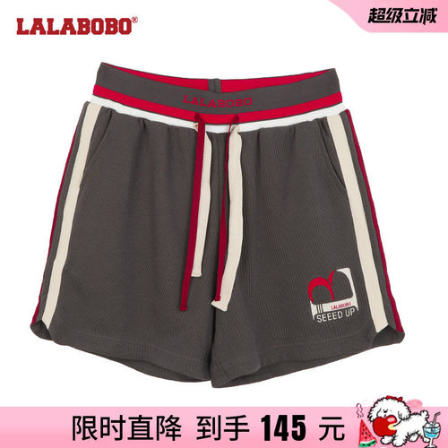 LALABOBO夏季新款美式休闲运动宽松抽绳短裤女LBCB-WXZD42