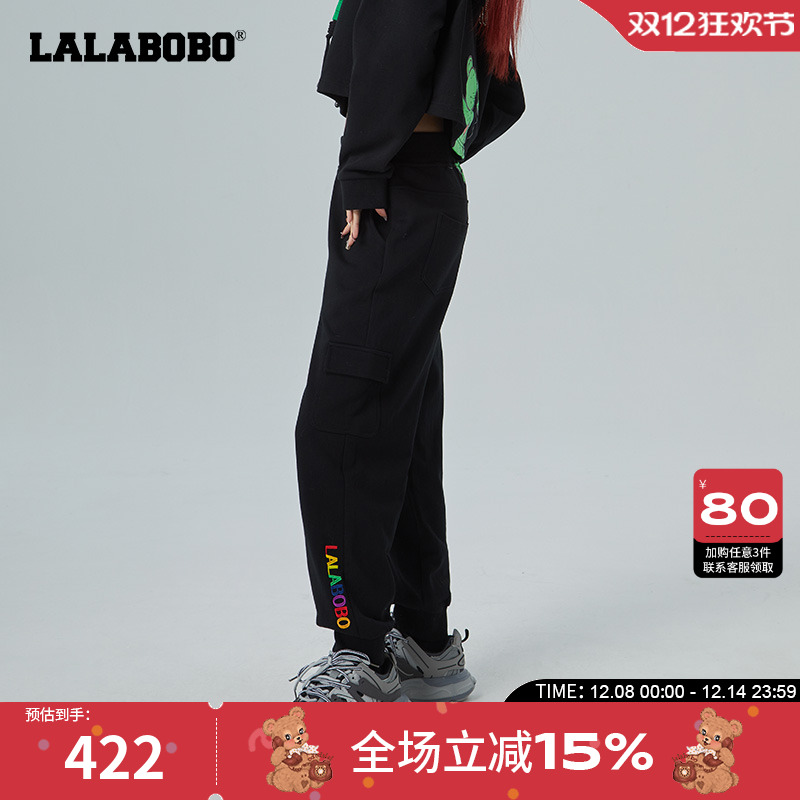 LABO香蕉运动裤印花刺绣休闲裤