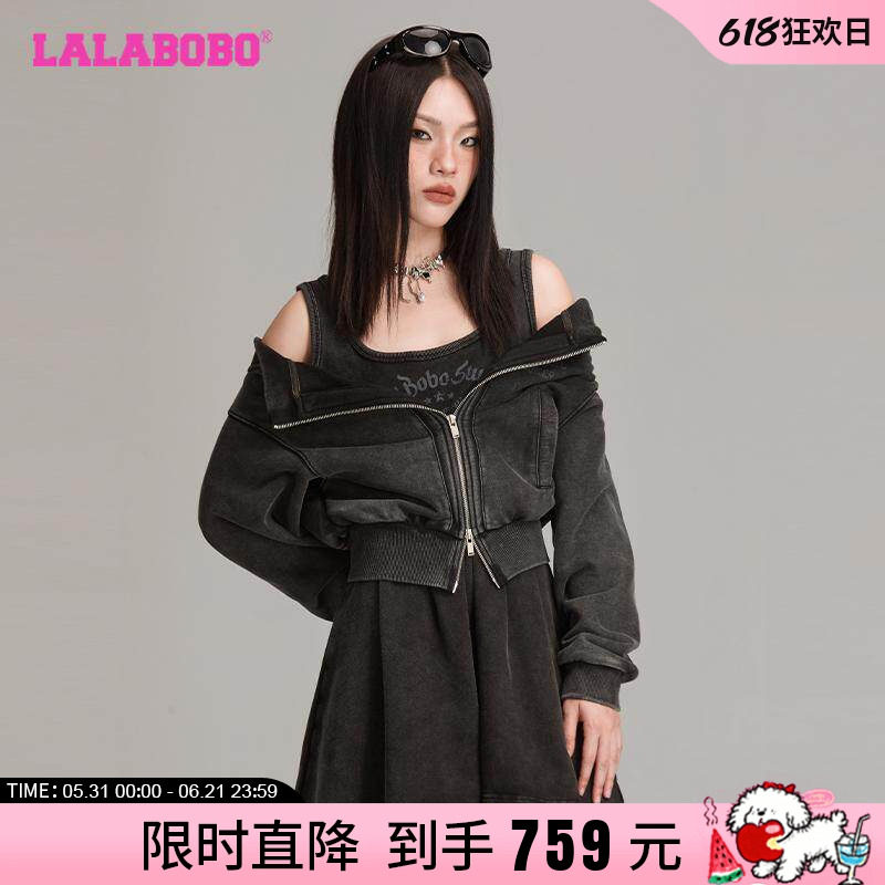 【商场同款】LALABOBO24年连衣裙套装秋季原创女新款原创潮牌裙子