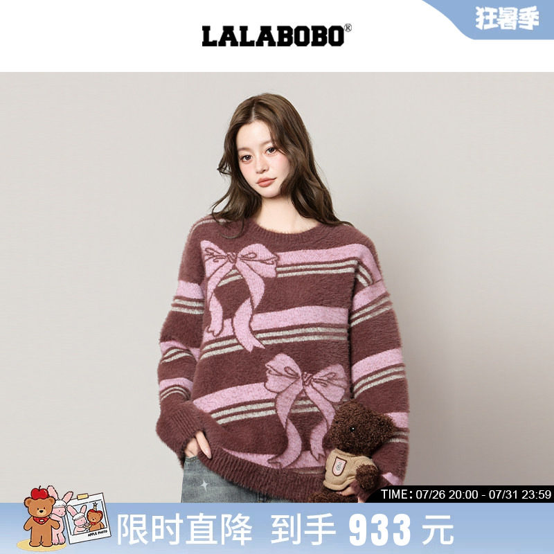 LALABOBO蝴蝶结套头毛衣