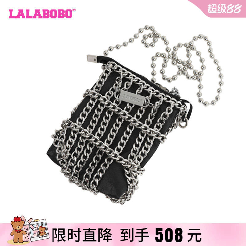 纯色休闲简约百搭金属链条包