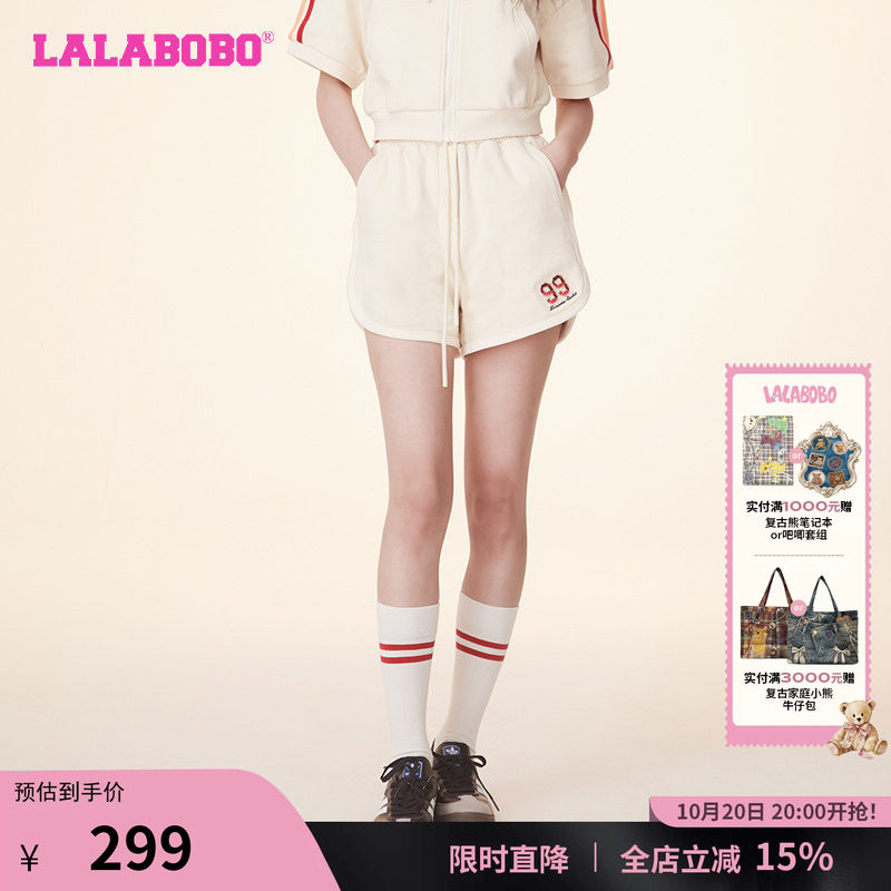 复古休闲LALABOBOLALA休闲短裤