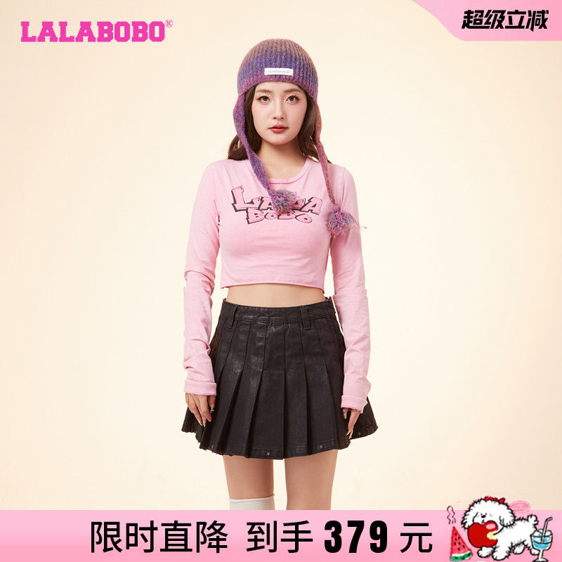 LALABOBO长袖T恤纯色可爱