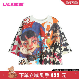 LBDC LALABOBO复古小丑图案T恤 WSDT29 商场同款