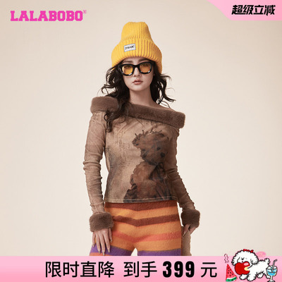 LALABOBO长袖T恤复古休闲