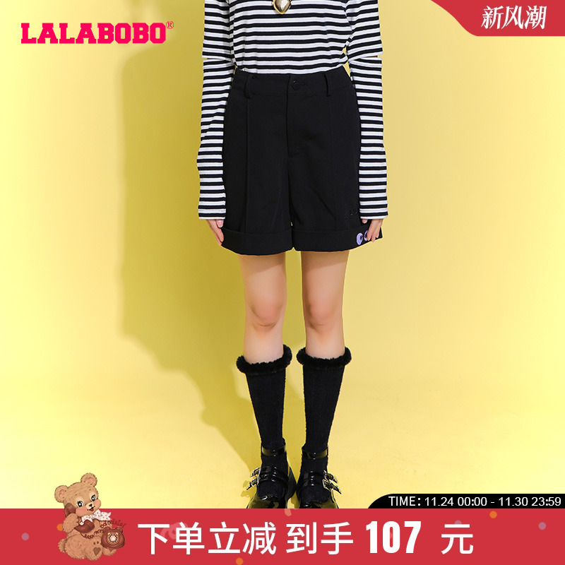 LALABOBO2022春刺绣西装短裤