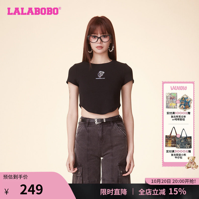LALABOBO短袖T恤复古休闲