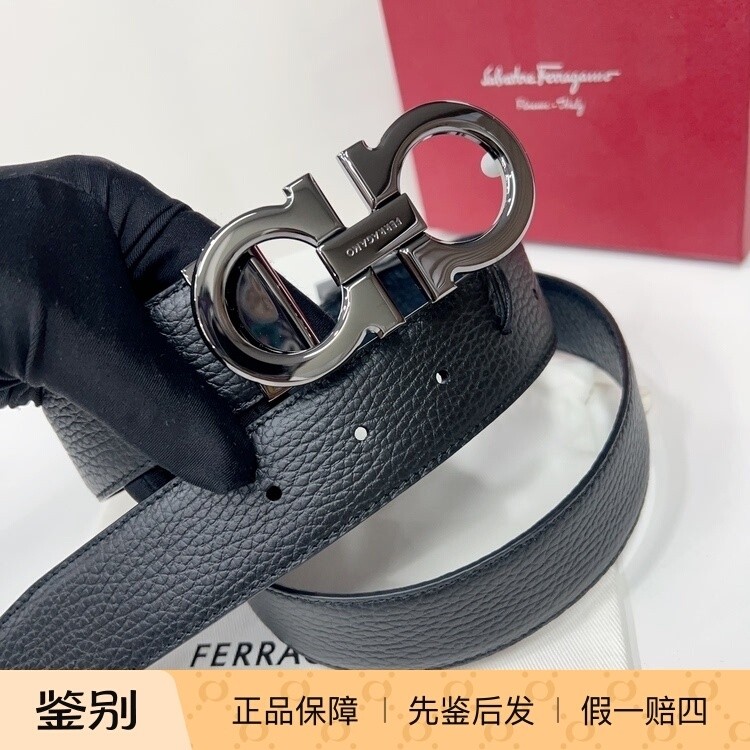 现货FERRAGAMO/菲拉格慕男款皮带腰带双面商务休闲平滑扣 0687611