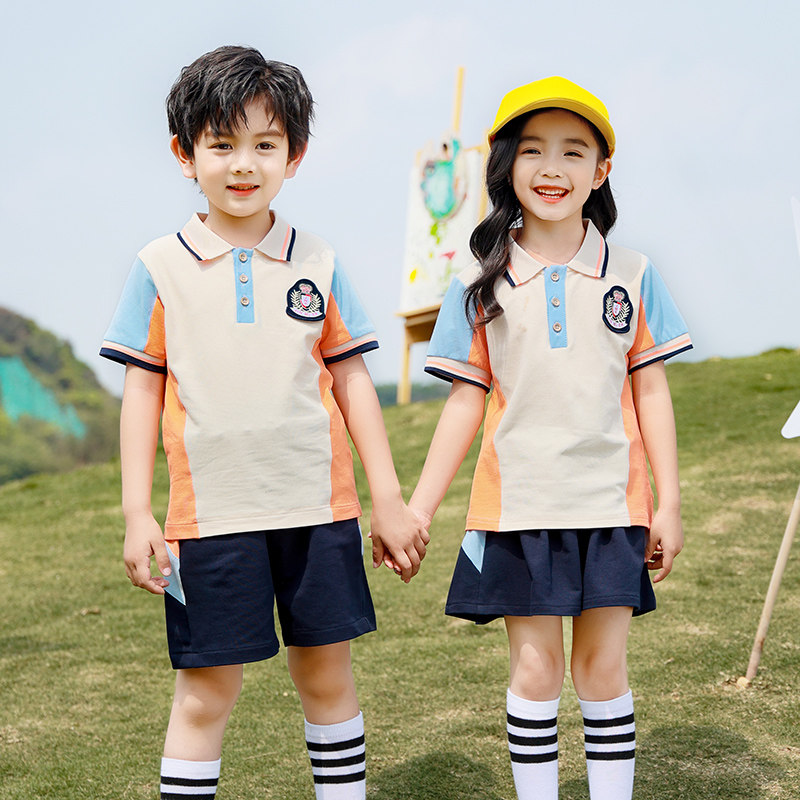 小学生校服学院风夏季班服儿童六一演出服幼儿园园服纯棉运动套装
