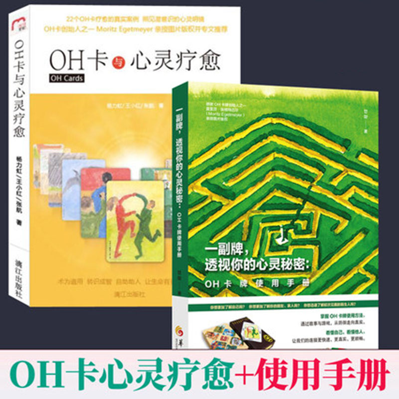 正版包邮 教你玩转OH卡:OH卡与心灵疗愈+OH卡牌使用手册 2册 杨力虹 甘劼 卡牌教程课程使用说明书 欧卡oh 心理疗愈书籍