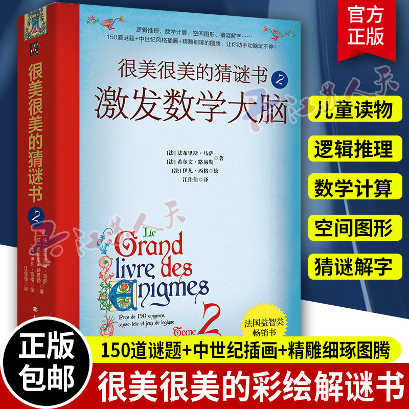 很美很美的猜谜书2 激发数学大脑 10-12-15岁 初中小学生益智打谜语课外推荐读物提高孩子数学空间逻辑思维能力解字趣味猜谜书