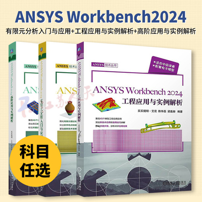 ANSYS Workbench 2024高阶应用与实例解析+ANSYS Workbench 2024工程应用与实例解析+2024有限元分析入门与应用书籍正版