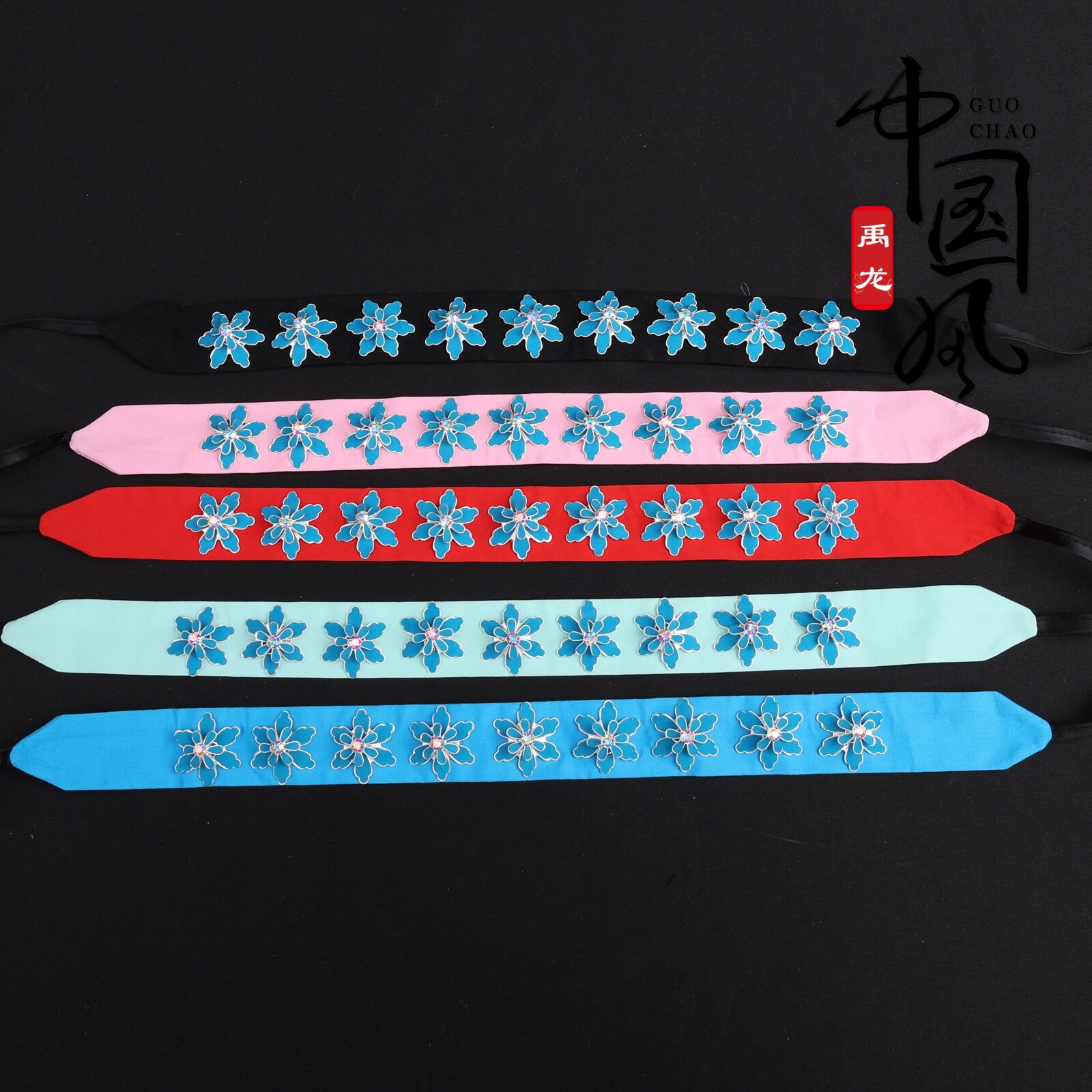 戏曲花旦京豫越剧六角水钻头饰