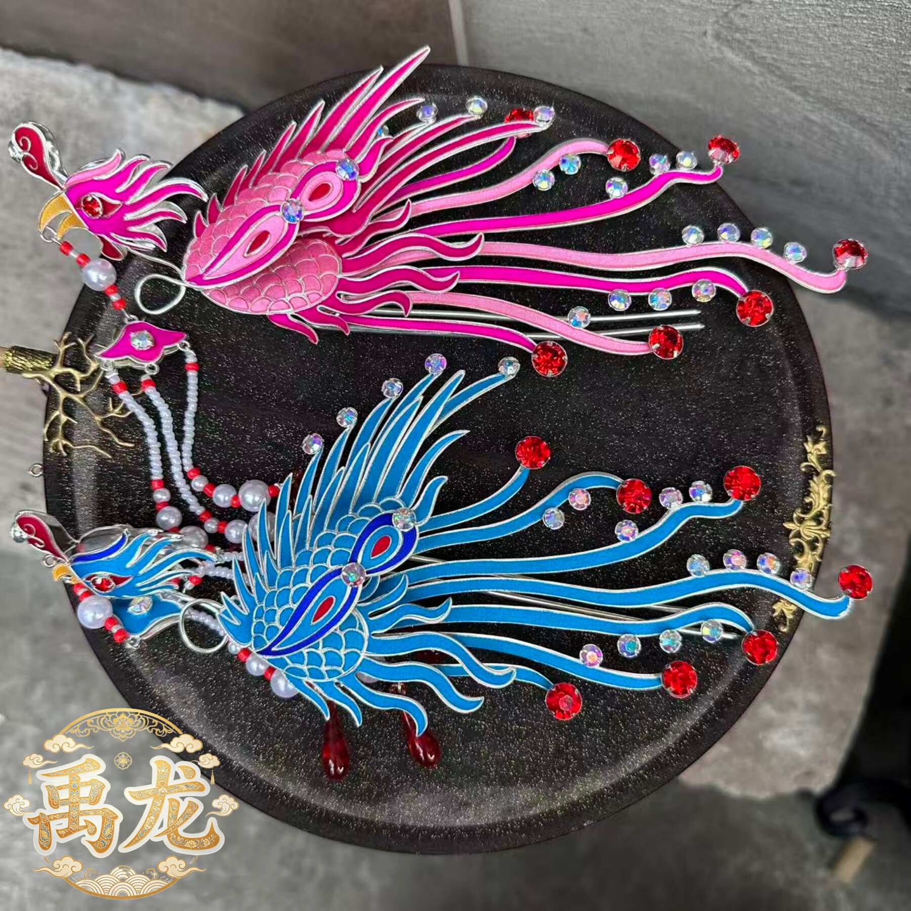 戏剧戏曲点綢凤头饰花旦青衣