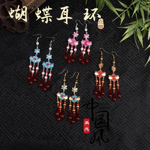 戏曲戏剧点绸耳环古风配饰耳饰手工百搭越剧花旦青衣小旦大气