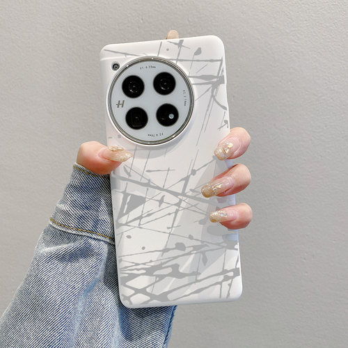 一加ACE3Pro手机壳1+ACE2v半包简约硬式ace2p男生12超薄OnePlus11防摔ace5适用1+13抽象线条大孔不包摄像头10