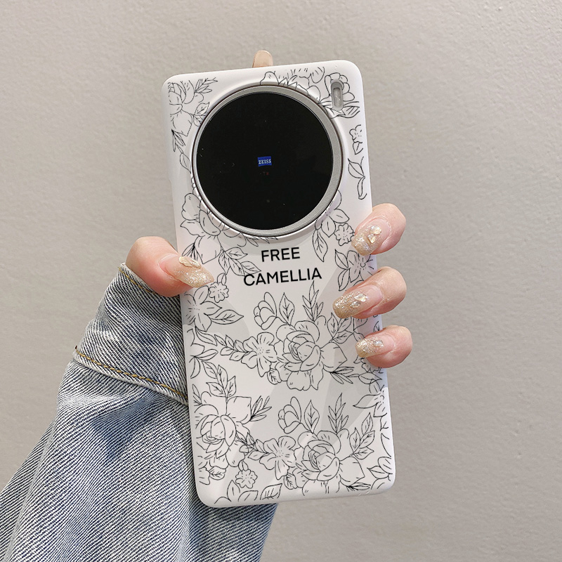 vivox100spro手机壳x90pro+防摔半包硬壳s18e创意x100ultra花朵大孔镜头x200适用s19不顶膜男生y300pro耐脏