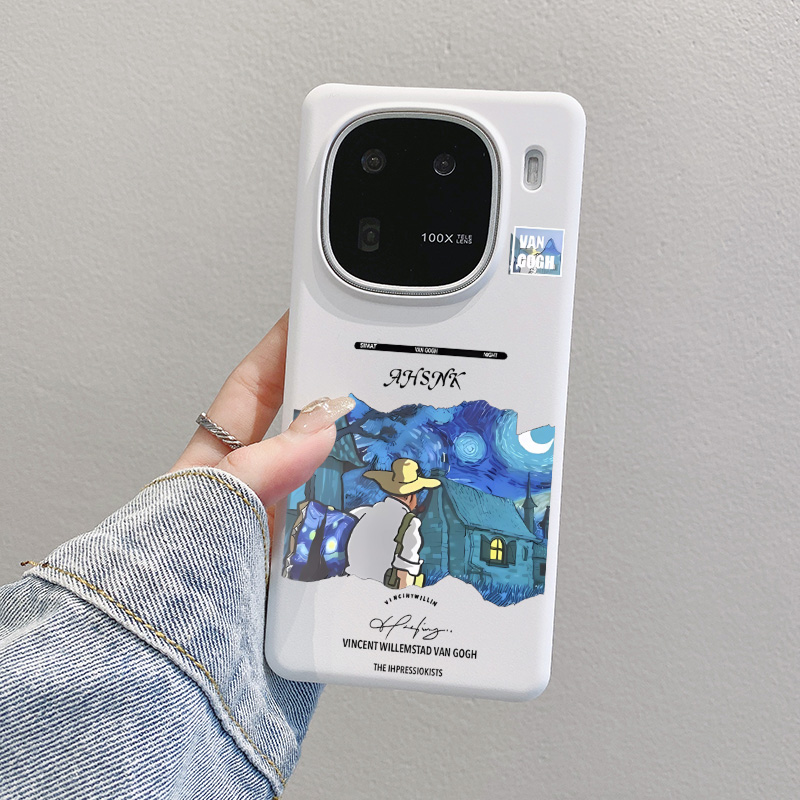 IQOO13手机壳iqoo12pro半包硬式外壳iqooz9turbo爱酷11s大孔不包镜头欧美艺术防摔男生neo9spro+适用轻薄z10